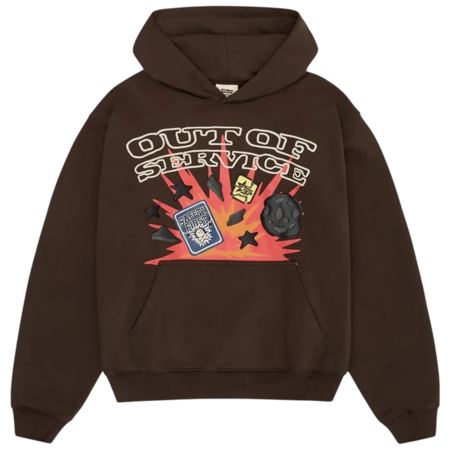 Broken Planet Out Of Service Hoodie Mocha Brown