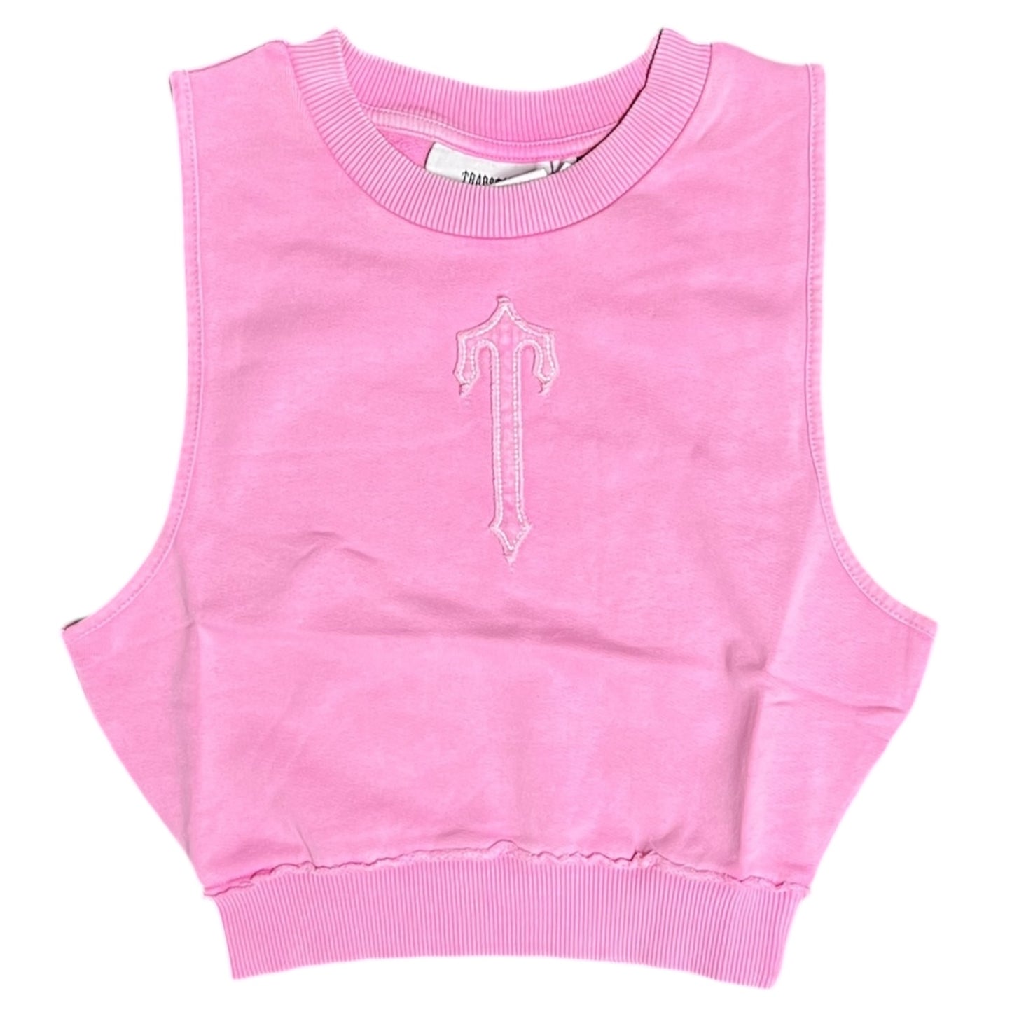 Trapstar Womens T Fleece Crop Top Washed Pink