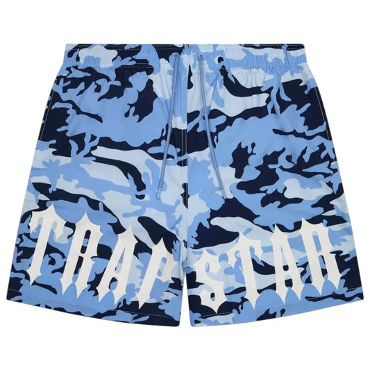 Trapstar Irongate Swim Shorts Blue Camo
