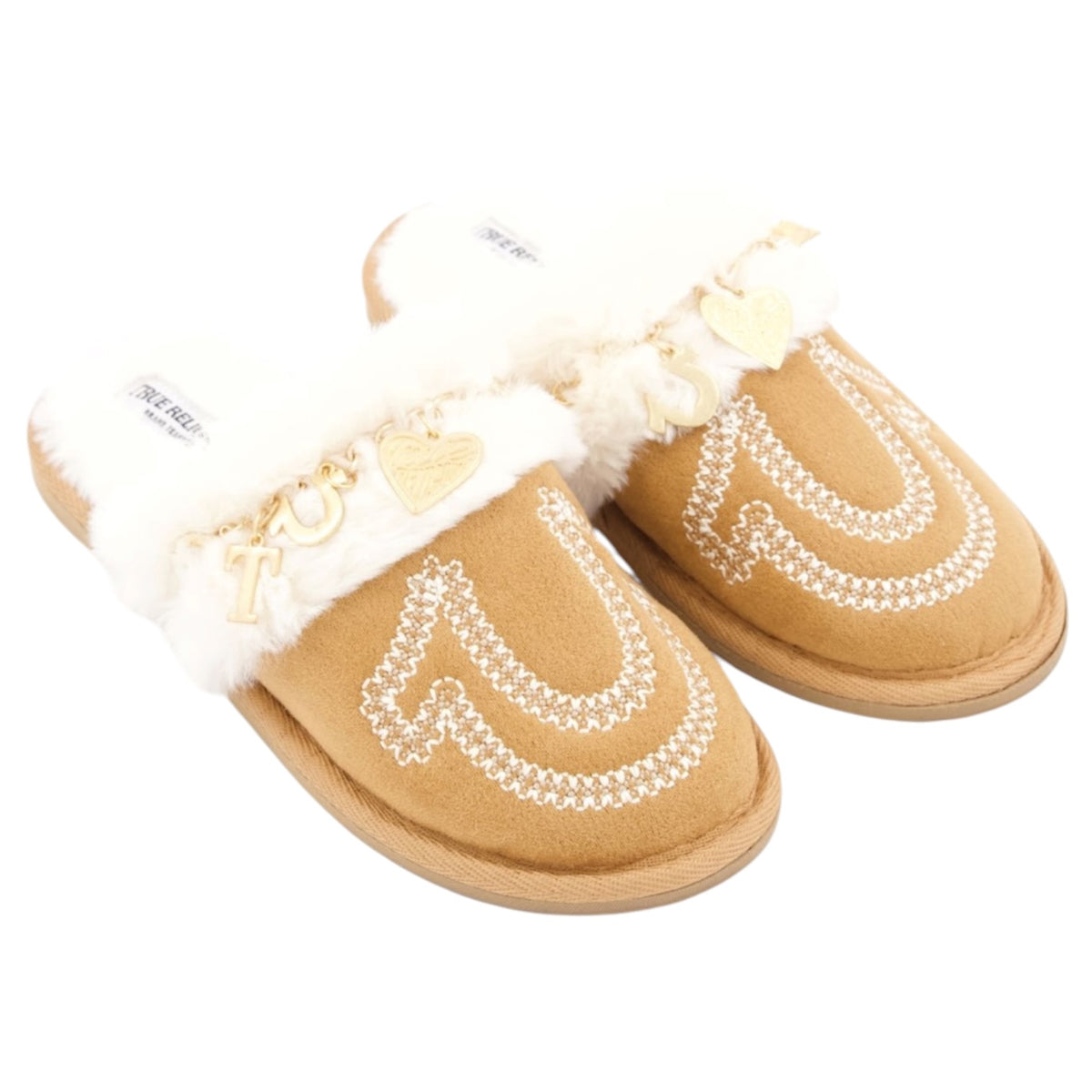 True Religion Fur Charm Slippers