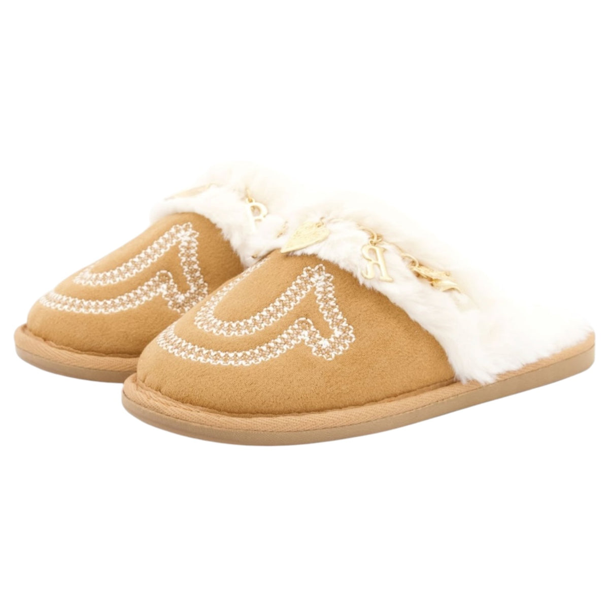 True Religion Fur Charm Slippers