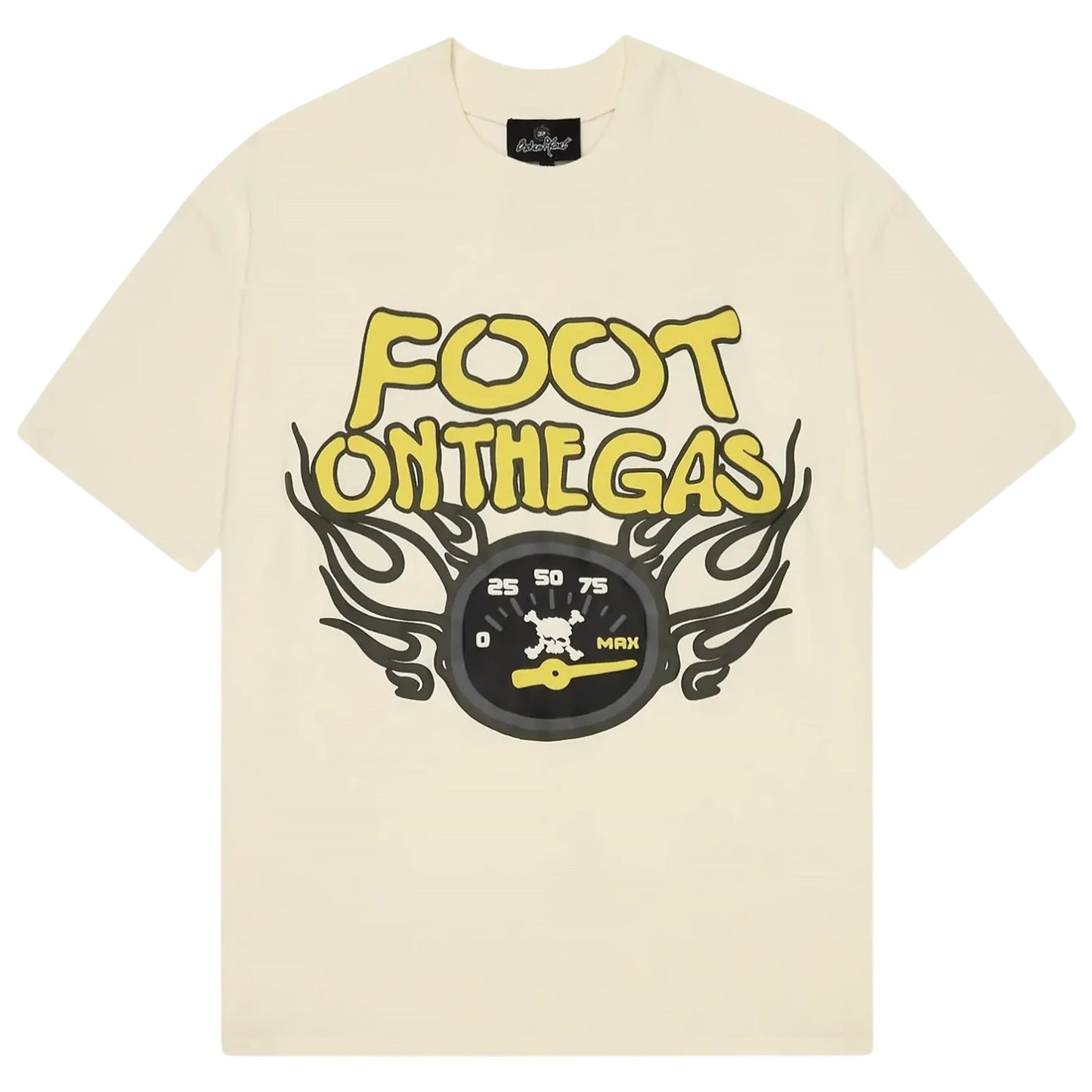 Broken Planet Foot On The Gas T-Shirt Vanilla White