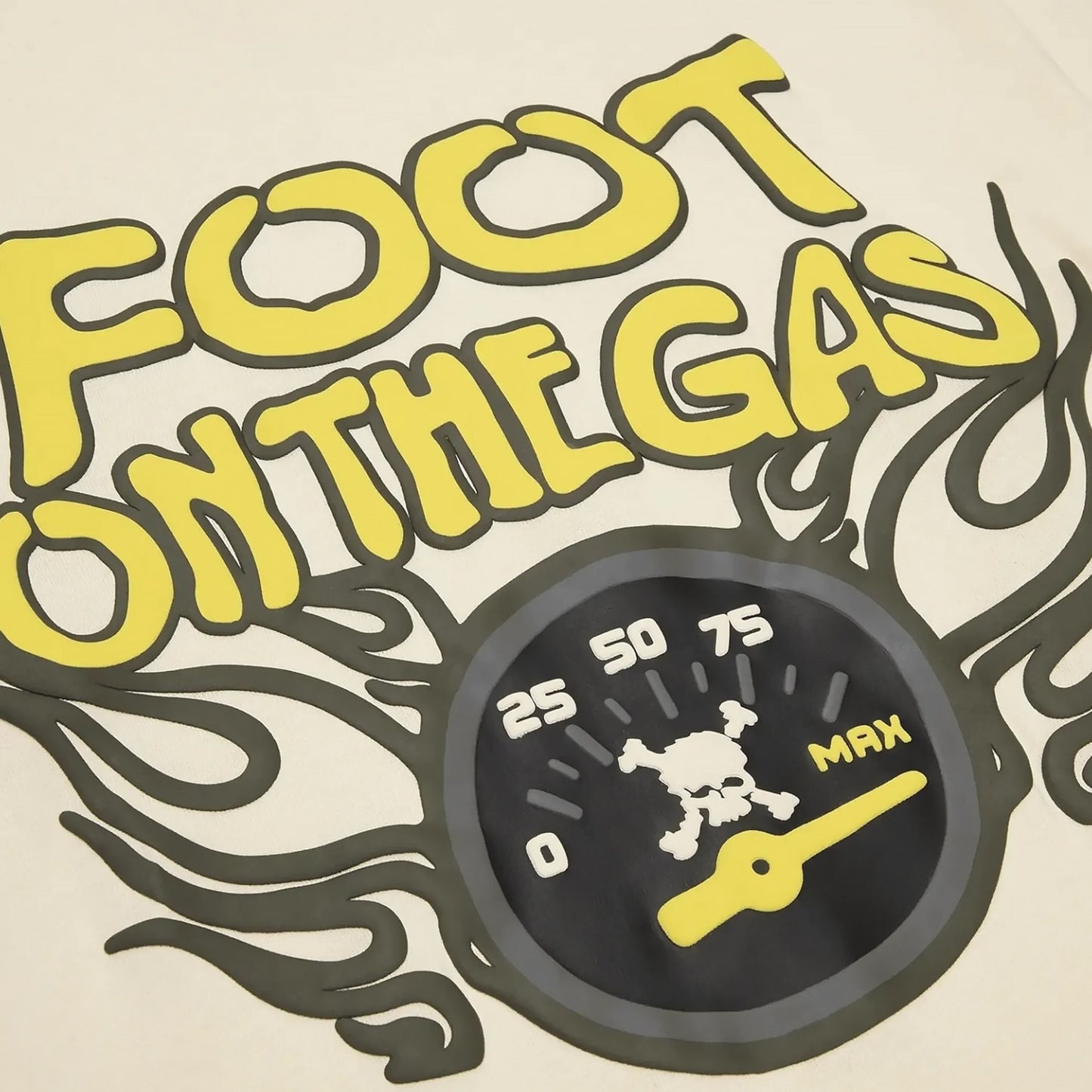 Broken Planet Foot On The Gas T-Shirt Vanilla White