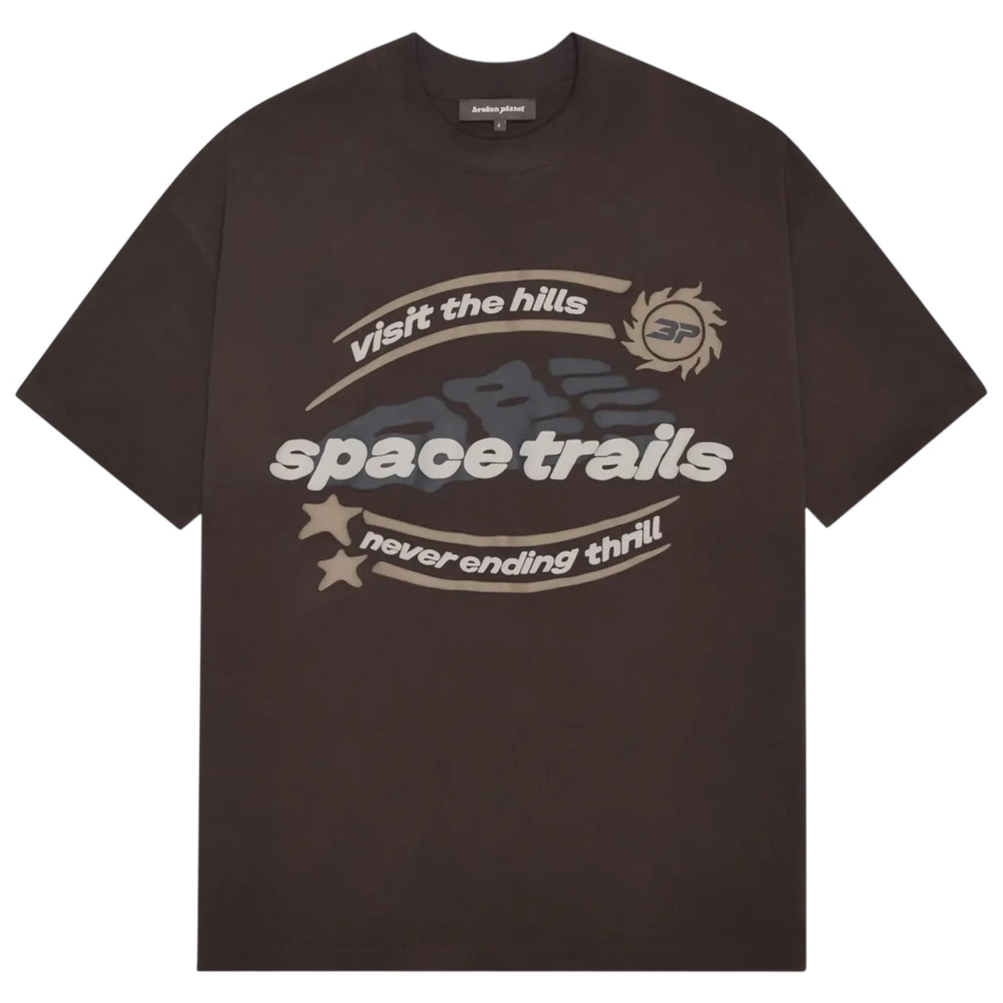 Broken Planet Space Trails T-Shirt Mocha Brown