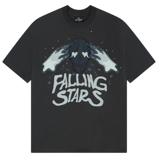 Broken Planet Falling Stars T-Shirt Soot Black