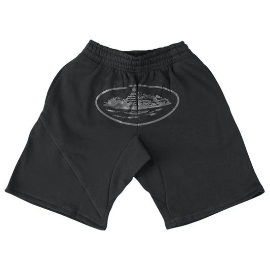 Corteiz OG Alcatraz Shorts Triple Black