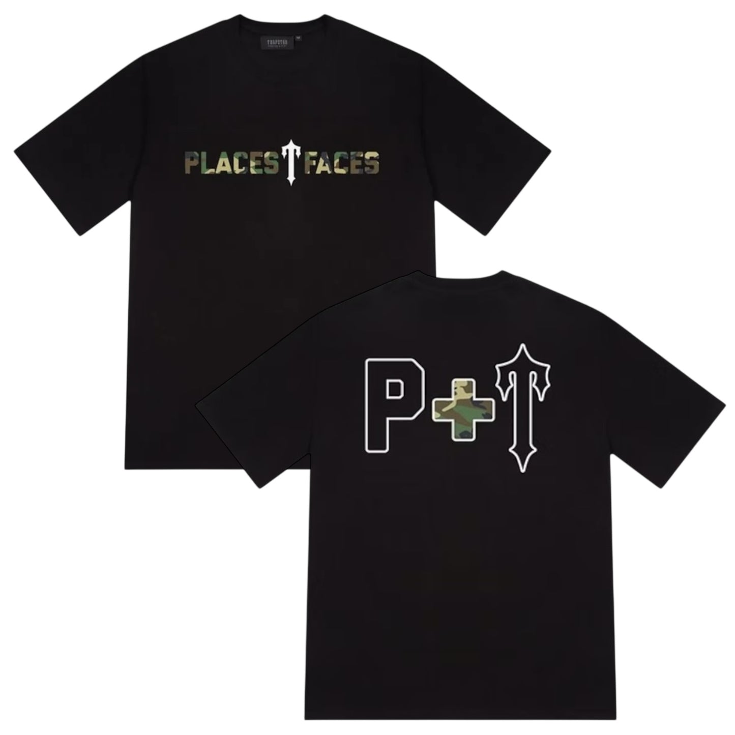 Trapstar X Places+Faces T-Shirt Black Camo