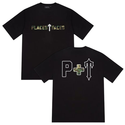 Trapstar X Places+Faces T-Shirt Black Camo