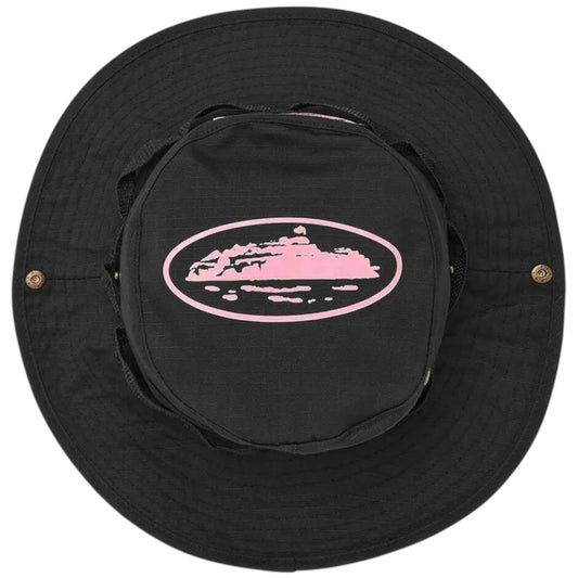 Corteiz Alcatraz Bucket Hat Black/Pink
