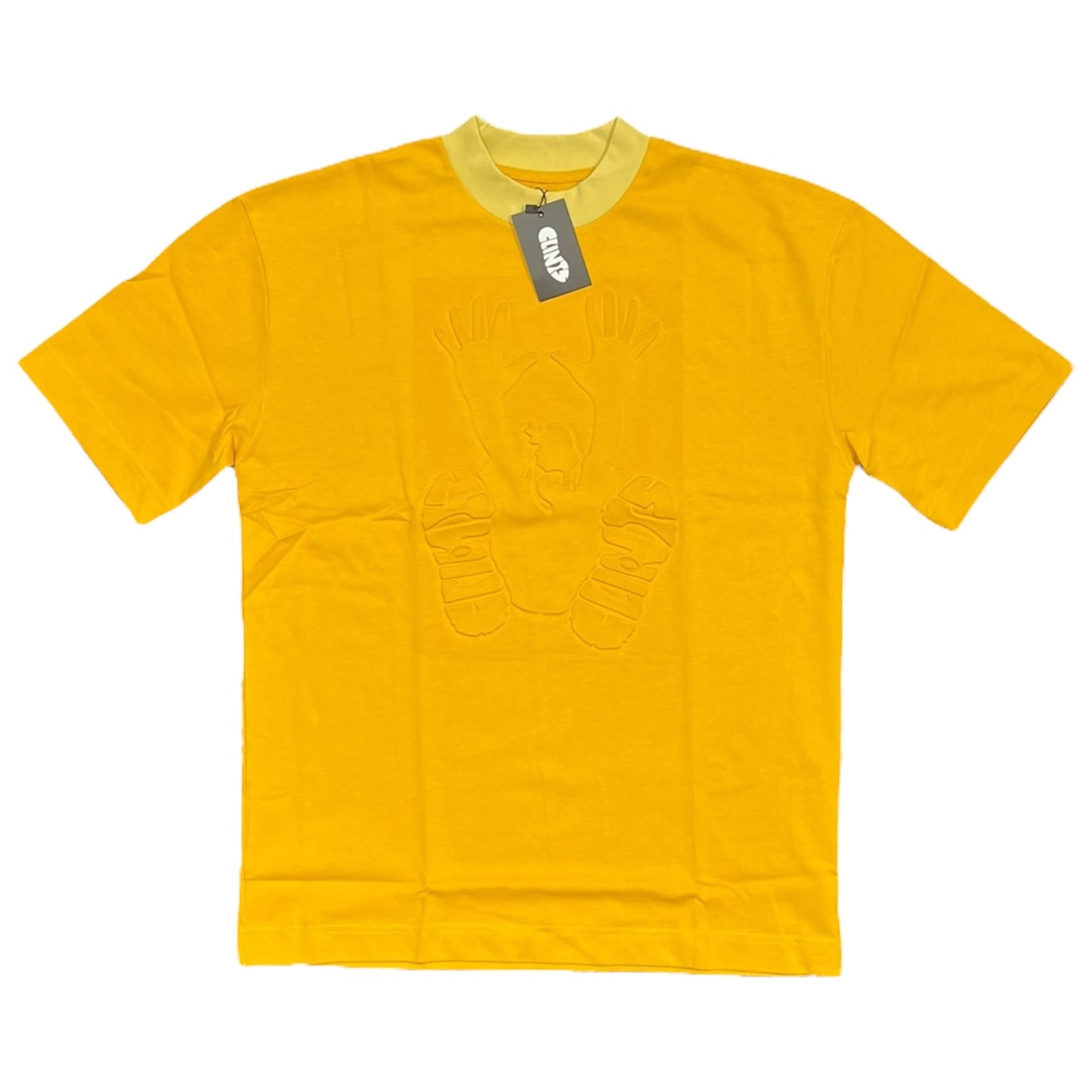 Clint’s Inc Embossed Stencil T-Shirt Yellow