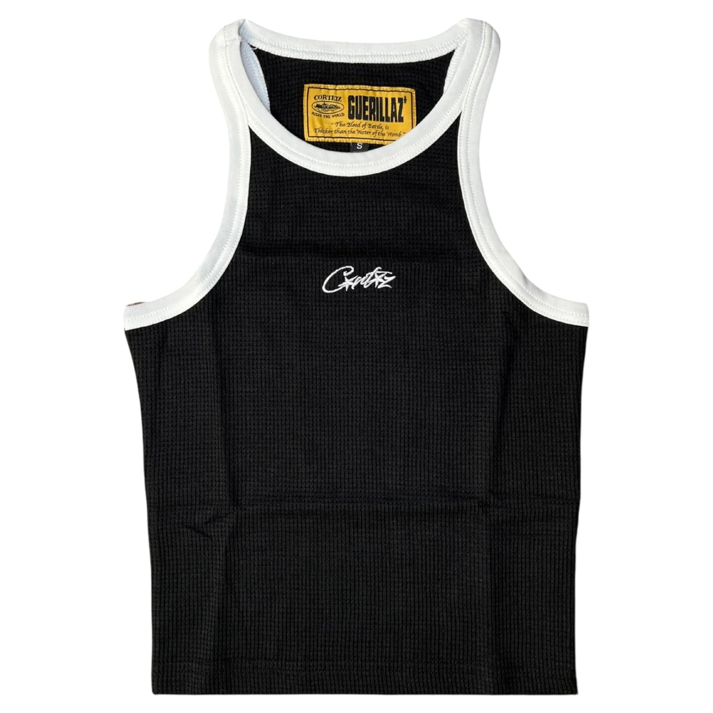 Corteiz Womens Allstarz Contrast Tank Top Black