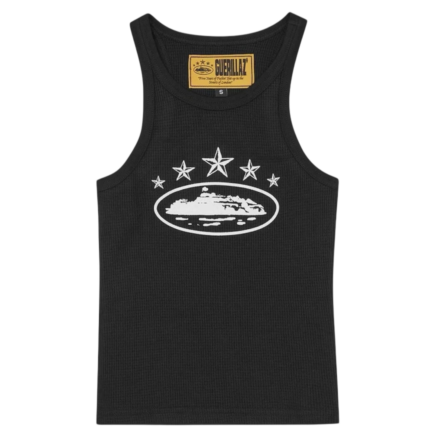 Corteiz Womens 5 Starz Tank Top Black/White