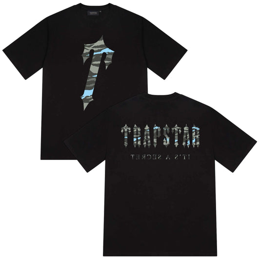 Trapstar Decoded All Terrain T-Shirt Black/Camo Blue