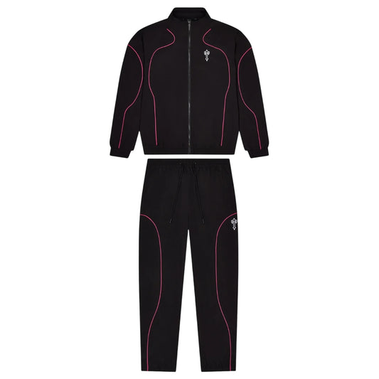 Trapstar Shell Tracksuit Black/Pink