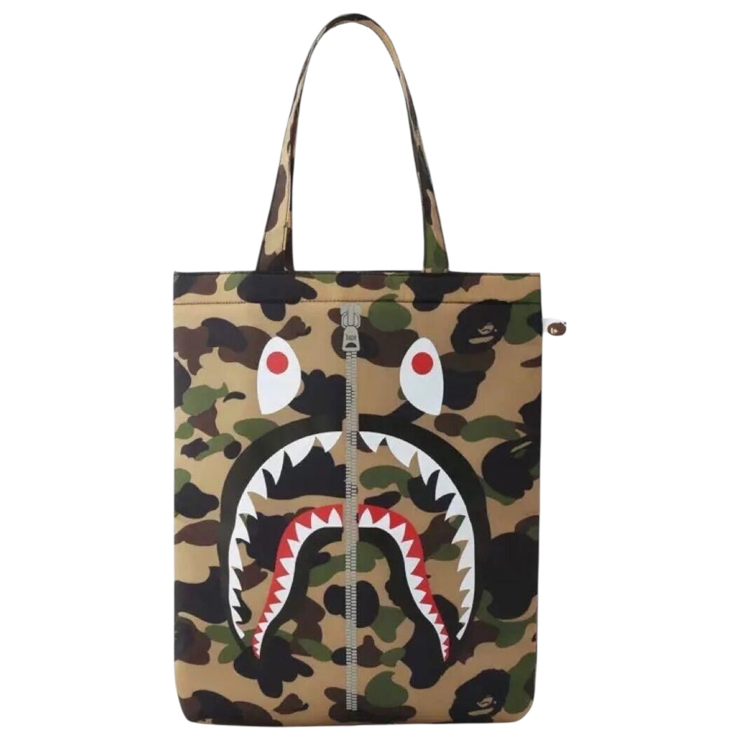 Bape Shark Tote Bag Camo Green
